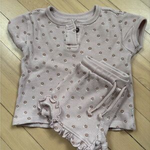 Kids Matching Set in pale pink and Brown